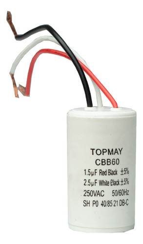 5x Capacitor Partida 3 Fios 1,5uf + 2,5uf - 250v