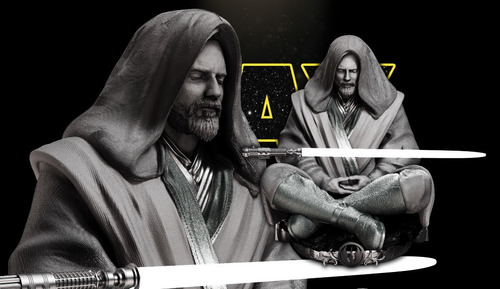 Star Wars 3d Obi Wan Bust Archivo Stl Para Impresión 3d