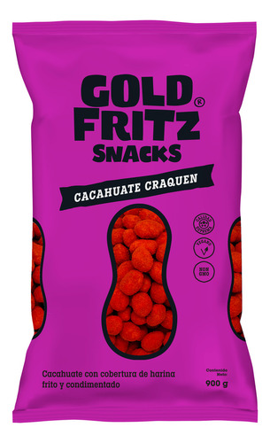 Cacahuate Craquen 900 G Gold Fritz Snacks Hot Nuts Flaming