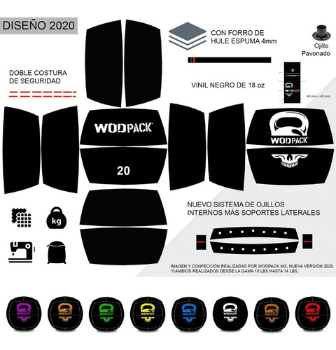 Imagen 6 de 8 de Duo Med Ball Crossfit Elite, 10 Y 16 Lb Wodpack