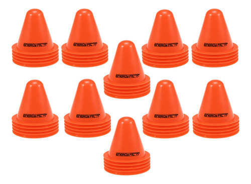 Conos Slalom Futbol 9 Cm X 50 Unidades Mini Agilidad Colores Color Naranja