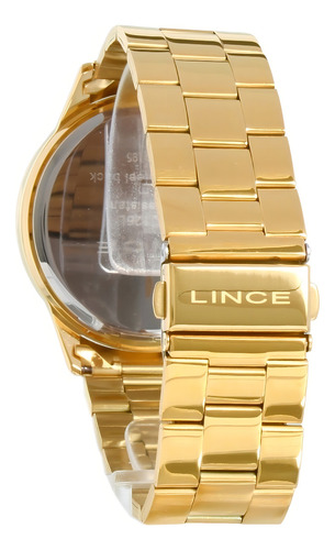 Relógio Pulsodourado Lince Original A Prova D'água Cor da correia Dourado Cor do bisel Dourado Cor do fundo Dourado