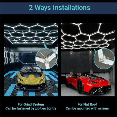 Hexagon Led Light: 1 Honeycomb Hexagon Garage Lights 6pac...