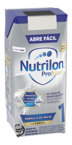 Imagen 1 de 5 de Leche Nutrilon Profutura 1 X 3 Packs 24 Bricks 200ml 0 A 6m