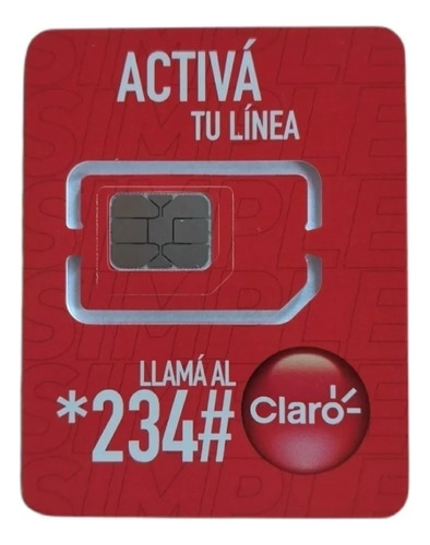 Chip Sim Claro -3 En 1 4g Micro Nano, X 5 Unidades