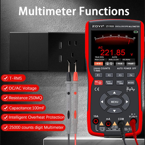 Osciloscopio De Mano 3 En 1 Automotriz 50mhz