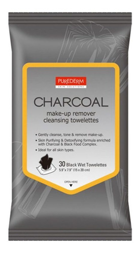 Purederm Toallitas Desmaquillantes Charcoal X 30 Un