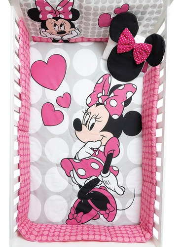 Set De Edredon Para Cuna De Bebe Minnie Mouse Disney Baby