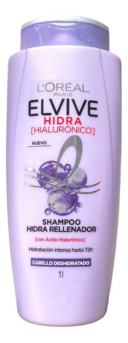  Shampoo Rellenador Loreal Elvive Ácido Hialurónico 1l