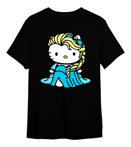 Camisa Camiseta  Hello Kitty Elsa Princesa Do Gelo Ref 890