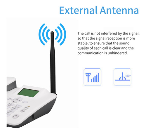 Telefone Desktop 4g Com Suporte Gsm, Antena, Rádio, Sms E