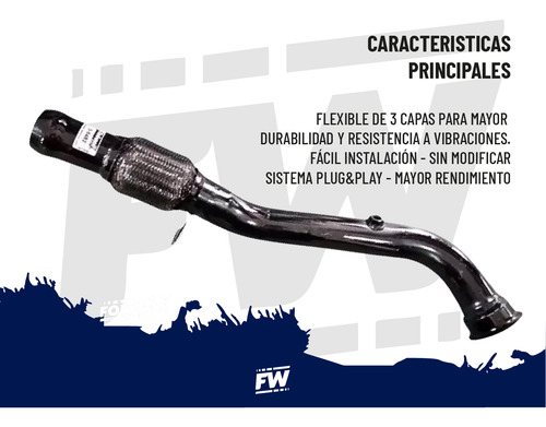 Downpipe Ford Ranger 2023+ 3.0 V6 Bajada Escape Tubosil