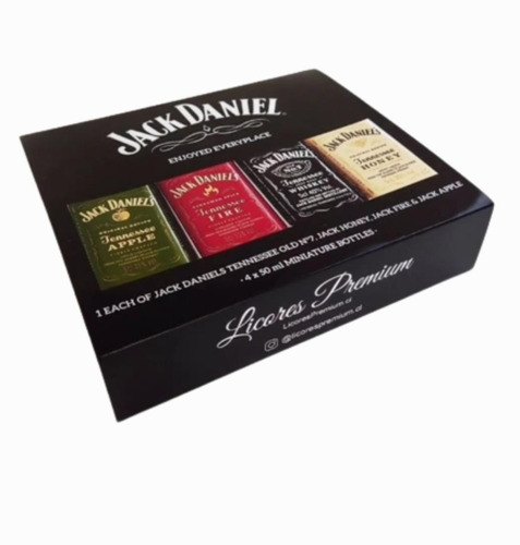 Colección 4 Miniaturas Jack Daniels 50 Ml Originales
