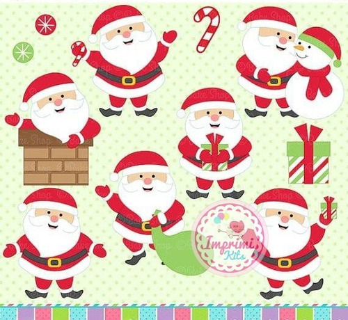 Kit Cliparts Navidad Png Digitales Navideños Papa Noel #n123