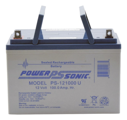 Bateria De Respaldo Recargable 12v 100ah Power Sonic Iso Ul