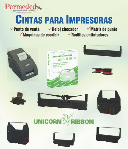 5 Cintas Para Canon Ap 50, Ap 100, Mx 350, E23 Marca Unicorn