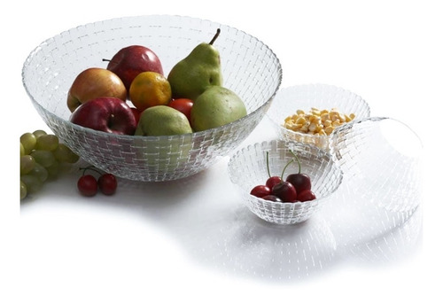 Imagen 2 de 8 de Ensaladera En Vidrio Con 6 Bowls - Set X 7 Piezas