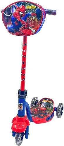 Patín Scooter Apache Spiderman Hombre Araña C/led P/+4 Años