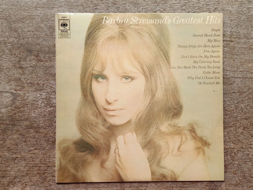 Disco Lp Barbra Streisand - Greatest Hits (1970) Uk R5