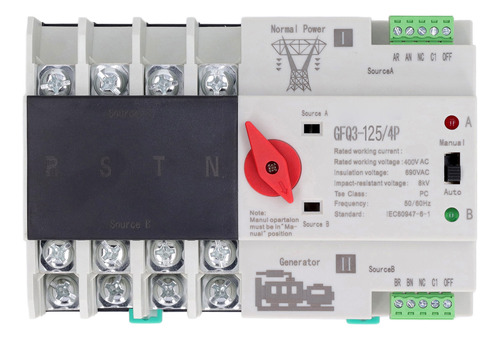 Transferencia Automática De Doble Potencia 4p Ac400v 80a Ats