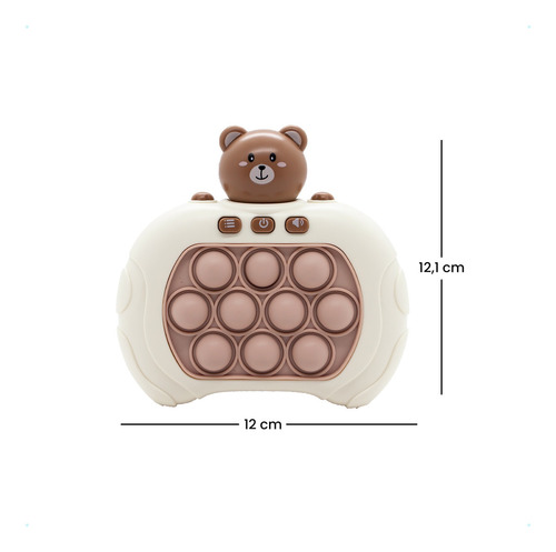 Juguete sensorial Pop It Quick Push Bubble Budget Toys, color oso, con pilas