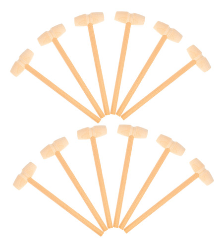 12 Mazos De Madera Para Niños, Minimartillo, Mazo De Madera