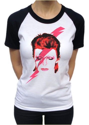 Oferta! Lista Para Hoy, Remera De Dama M, Bowie Rebel, Rock