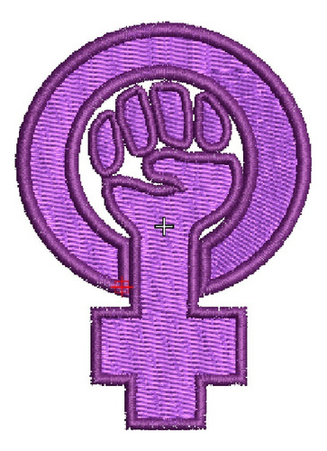 Matriz P/  Maquinas Bordadoras Simbolo Lucha Mano Feminismo 
