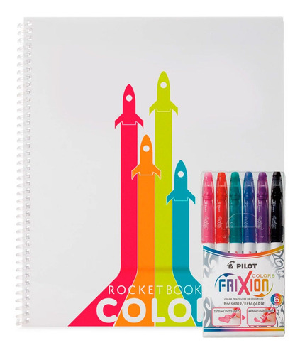 Cuaderno Rocketbook Reutilizable Color Mas Rotuladores