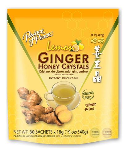 Bebida Prince Of Peace Instant Lemon Ginger Honey 30 Sachês