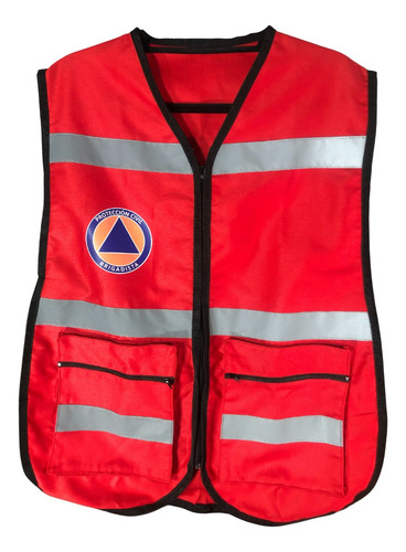 Chaleco Rojo De La Brigada Prevención Y Combate Incendios
