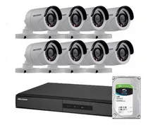 Comprar Kit Seguridad Hikvision Dvr 16ch+8 Camaras 2mp+1tb