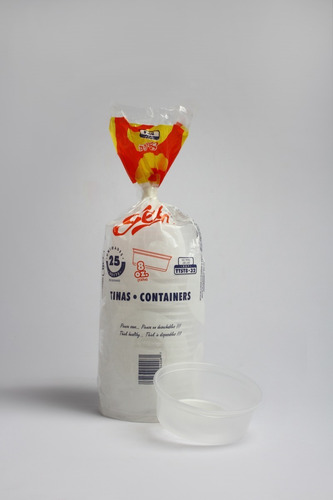 Imagen 5 de 8 de Tinas Plásticas Con Tapa Selva 8oz. (10x25)