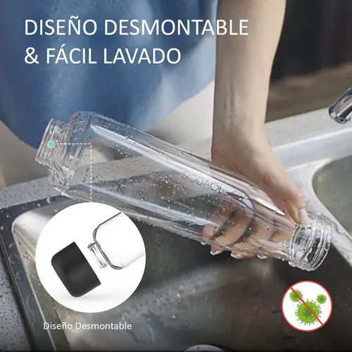 Botella 1litro Sodaology Para Maquina Gasificadora Sodaology