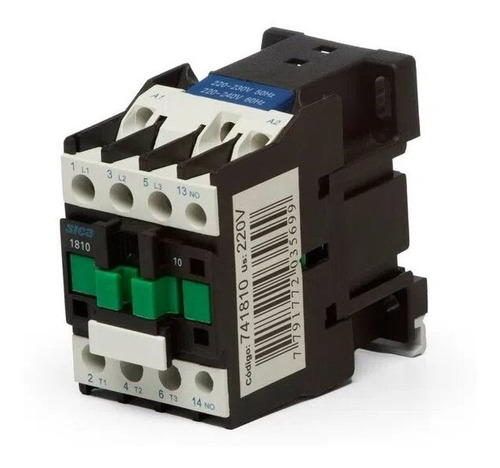 Imagen 3 de 8 de Contactor Tripolar 18a 1na 220v/24v Sica 1810