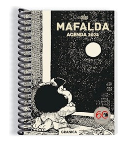 Mafalda Agenda 2024 Negro - Quino - Granica