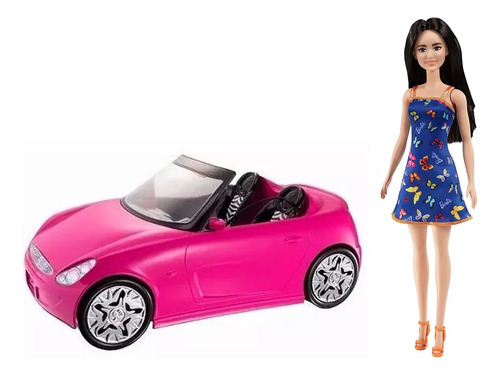 Combo Barbie Auto Con Muñeca Original Miniplay Mattel Lelab