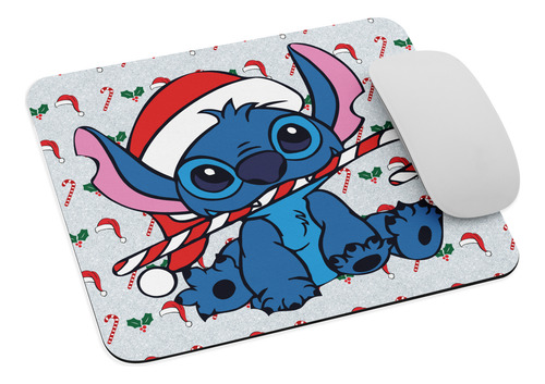 Mouse Pad Svart Diseño Stich Feliz Navidad Md2