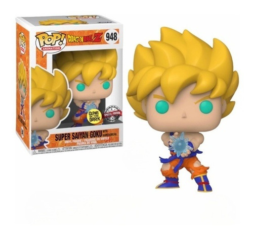 Imagen 1 de 3 de Figura de acción Super Saiyan Goku With Kamehameha/Glows in the Dark de Funko Pop! Animation