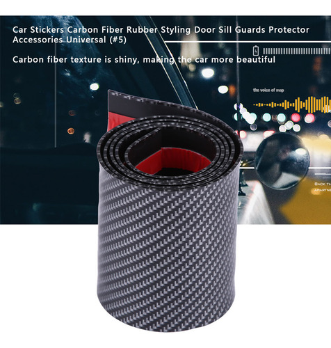 Adesivos De Carro Com Estilo De Borracha De Fibra De Carbono