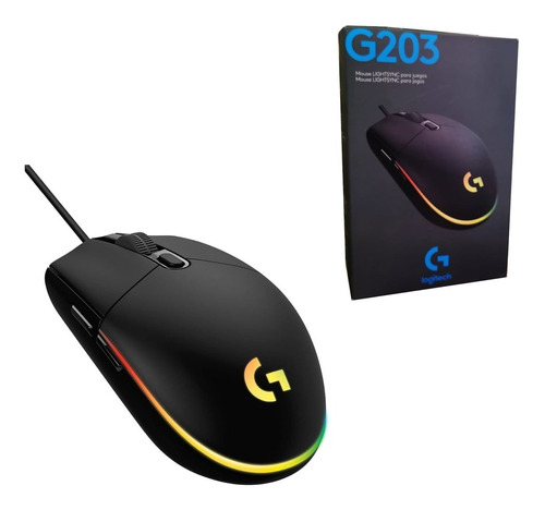 Mouse Gamer 6 Botones Logitech G203 Rgb Lightsync 8000 Dpi