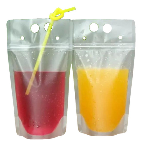 300 Bolsa Stand Up Pouch Para Bebidas Con Cierre 500 Ml