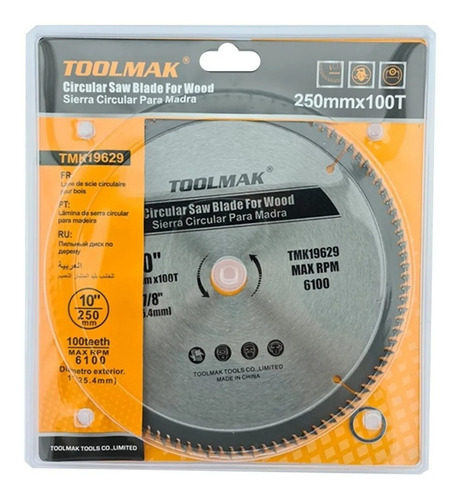 Disco De Sierra Circular 10 Pulgadas 100 Dientes Toolmak