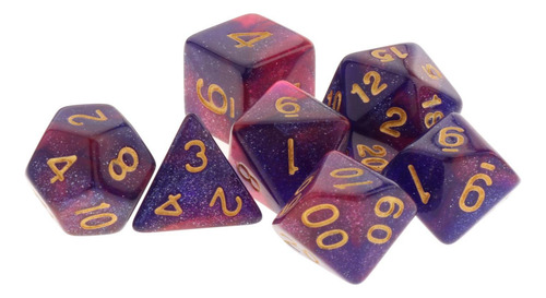 2 Juego De Dados Digitales Poliédricos Acrílicos Azul