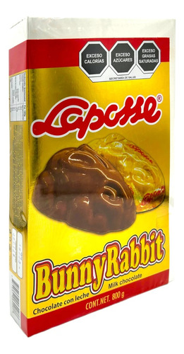 Laposse Bunnyrabbit Chocolate Con Leche 100pz 800g
