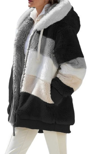 Chaqueta Polar Para Mujer - Chaqueta Holgada Con Capucha