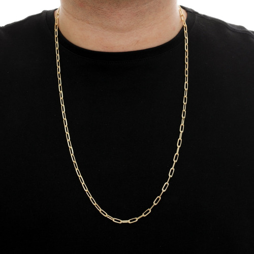 Imagem 3 de 3 de Corrente Masculina Cordão Cartier Banhada Ouro Fecho Bomba