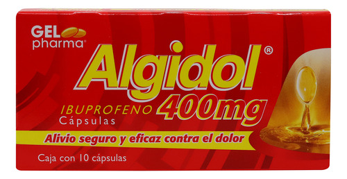 Algidol, Ibuprofeno, 10 Capsulas 400 Mg