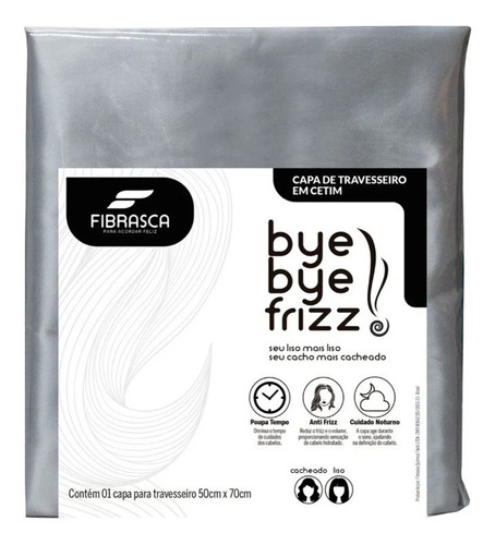 Capa De Travesseiro Fronha Cetim Anti Frizz 50x70cm Fibrasca