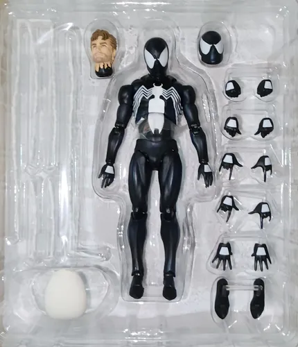 Boneco Spider-man Black Costume Mafex Com Defeito #147 Boneco Spider-man Black Costume Mafex Com Defeito #147